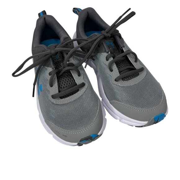 Under Armour Charged Assert 10 Sneakers Boys Size Y6 Blue Gray New - Picture 6 of 9